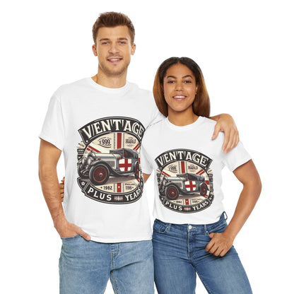 Flag Village UK Vintage Car Flag T-SHIRT Heavy Cotton Tee UK0005