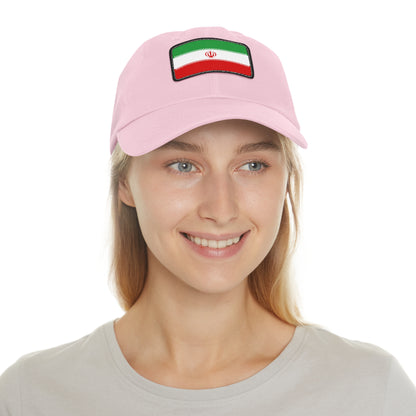 Flag Village Iran Flag Hat Cap with Leather Patch