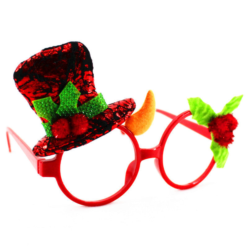 Flag Village Christmas glasses frame Christmas party supplies Christmas gifts Christmas decorations glasses Santa glasses