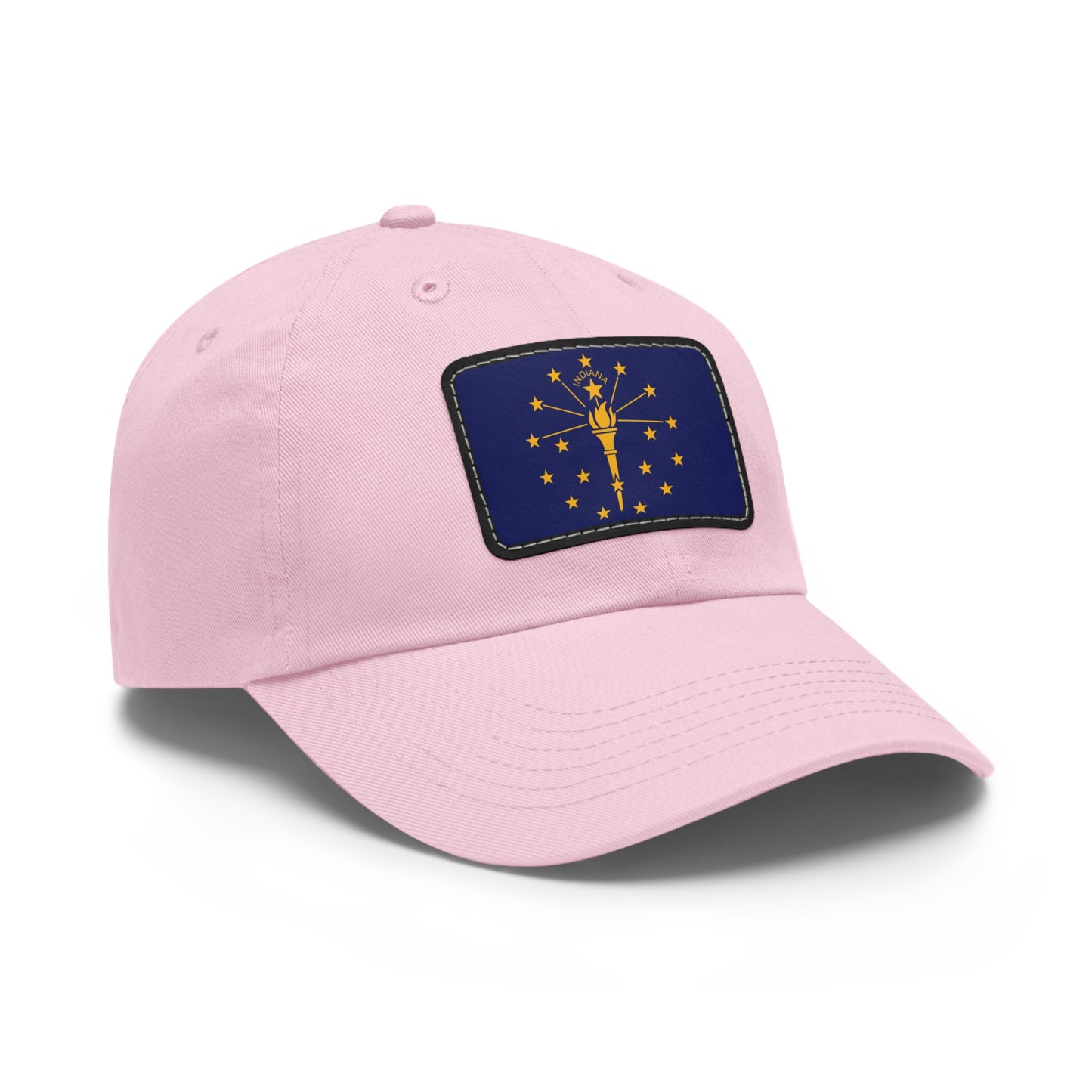 Flag Village USA Indiana State Flag Hat Cap with Leather Patch