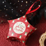 Flag Village Christmas Gift Boxes Santa Claus Candy Box Star Shape Merry Christmas Boxes Bags for Home New Year Xmas Decor Kids Gifts