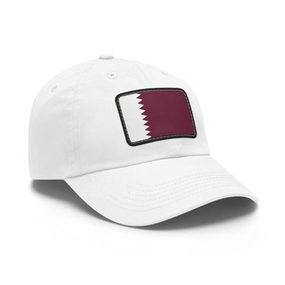 Flag Village Qatar Flag Hat Cap with Leather Patch