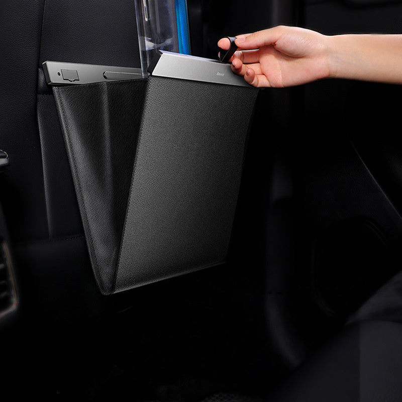 Flag Village Auto Tools PVC Car Trash Bag Leak-proof Lock Smell Magnetic Car Rubbish Holder Garbage Storage Bag Vomit Bags Trash Bin