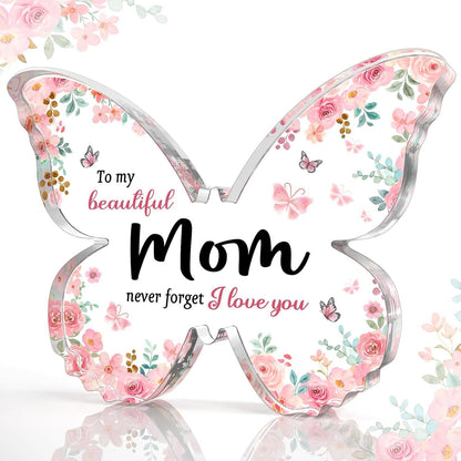 Flag Village Mother's Day Gifts For Mom Grandma Nana DIY Unique Mom Birthday Gift Ideas Butterfly-Shaped Acrylic Keepsake Gifts For Mothers Day