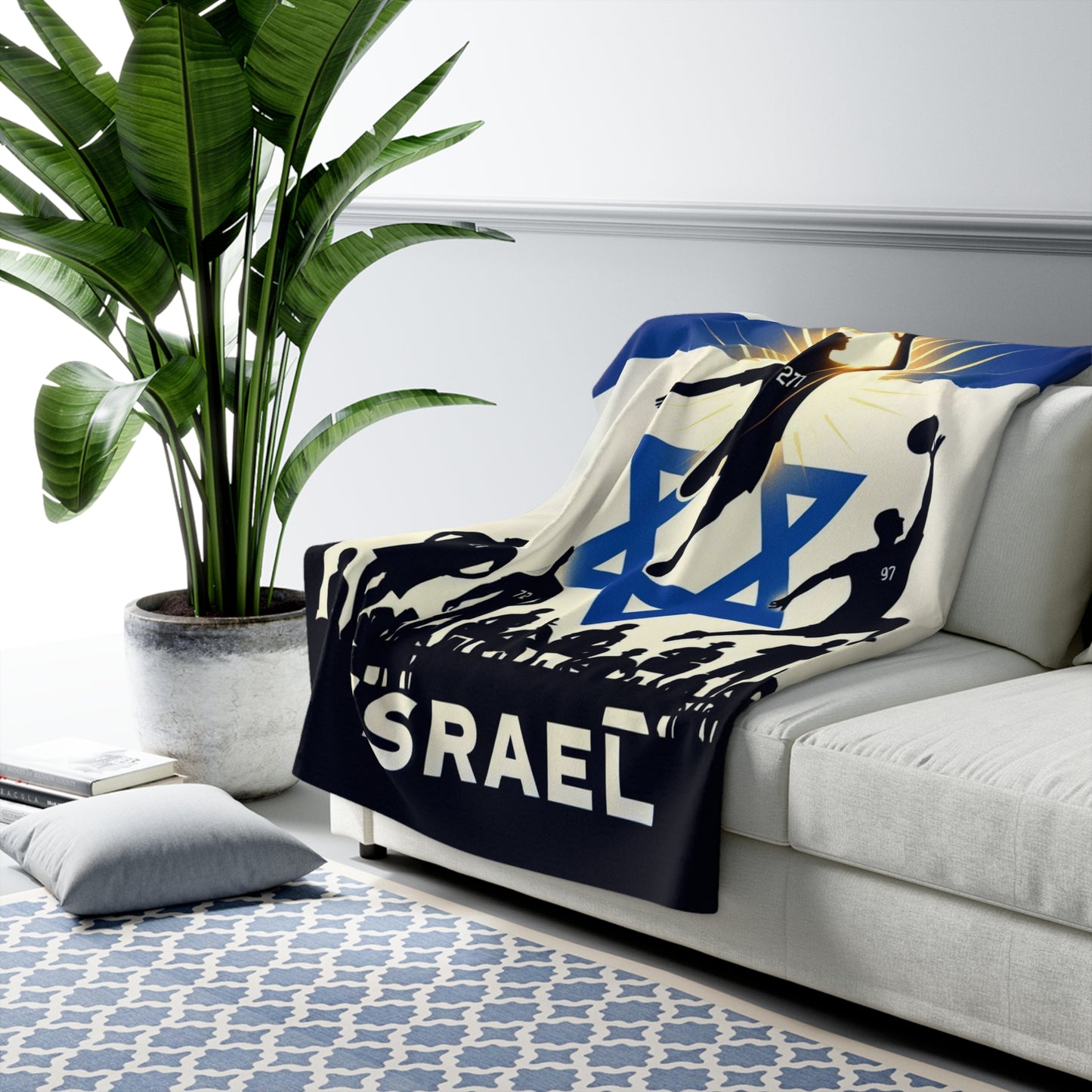Flag Village Israel Sporting Flag Sherpa Fleece Blanket ISR0006