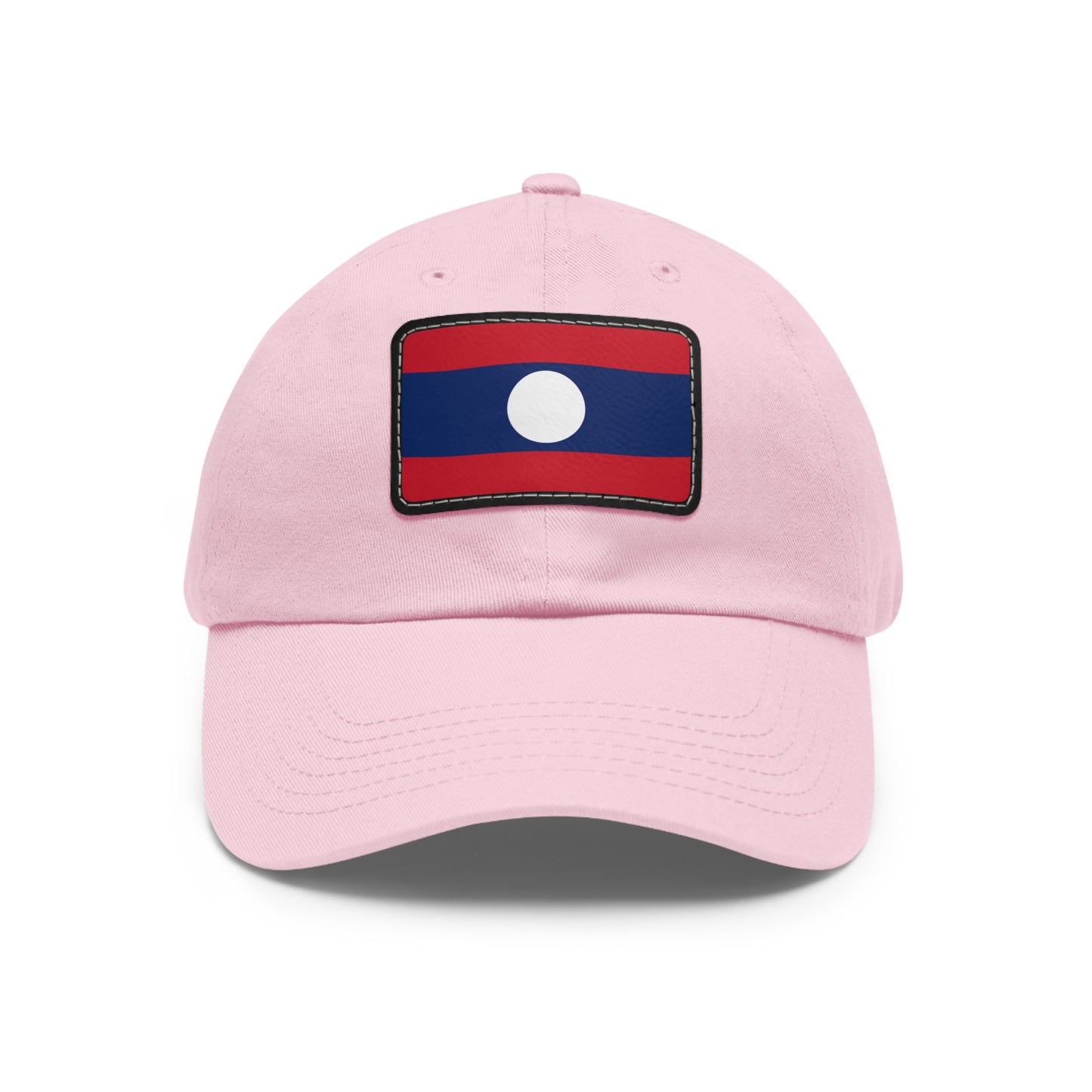 Flag Village Laos Flag Hat Cap with Leather Patch