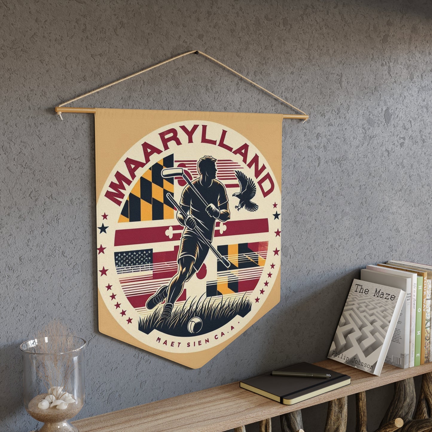 Flag Village Maryland State Flag Pennant Sporting Home Wall decoration MD0002