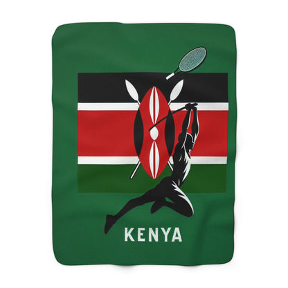 Flag Village KENYA Sporting Flag Sherpa Fleece Blanket KEN0001