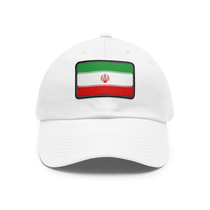 Flag Village Iran Flag Hat Cap with Leather Patch