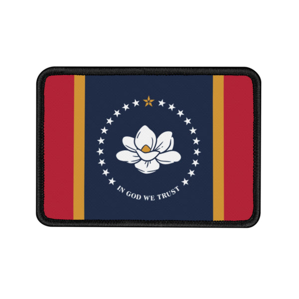 Flag Village Mississippi State Flag Embroidered Iron-On Patch