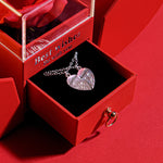 Flag Village Eternal Rose Apple Gift Box Women Necklace Valentine's Day Wedding Jewelry
