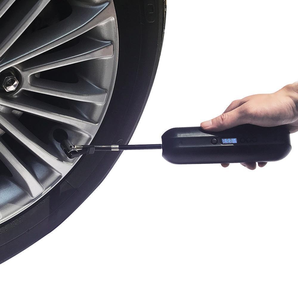 Flag Village Auto Tools Bike Electric Inflator Bicycle Cycle Air Pressure Rechargeable Cordless Tire Road Bike Car Air Inflator 150PSI