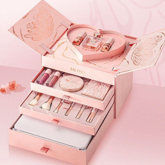 Flag Village Christmas For Girls Cosmetics Lipstick Set Of Beauty Gift Box