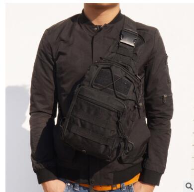 Flag Village Hot Style Canvas Riding Pack Camouflage Field Sports Small Chest Bag Single Shoulder Oblique Cross Outdoor Tactical Package.
