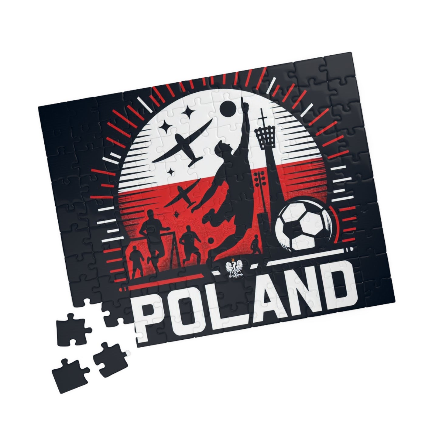 Flag Village Poland Sporting Flag Puzzle (110, 252, 520, 1014-piece) POL0006