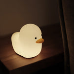 Flag Village Nordic Cute Lovely Cartoon Dull Duck Led Night Light Silicone USB Charging NightLight Holiday Gifts Kids Room Bedside Bedroom