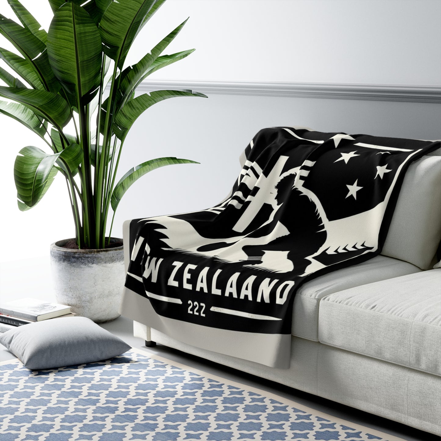 Flag Village New Zealand Sporting Flag Sherpa Fleece Blanket NZL0010