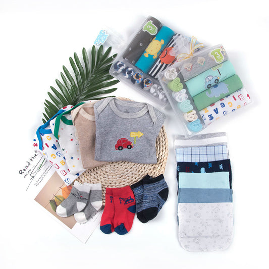 Flag Village Short Sleeve Triangle Baby Clothes Gift Box
