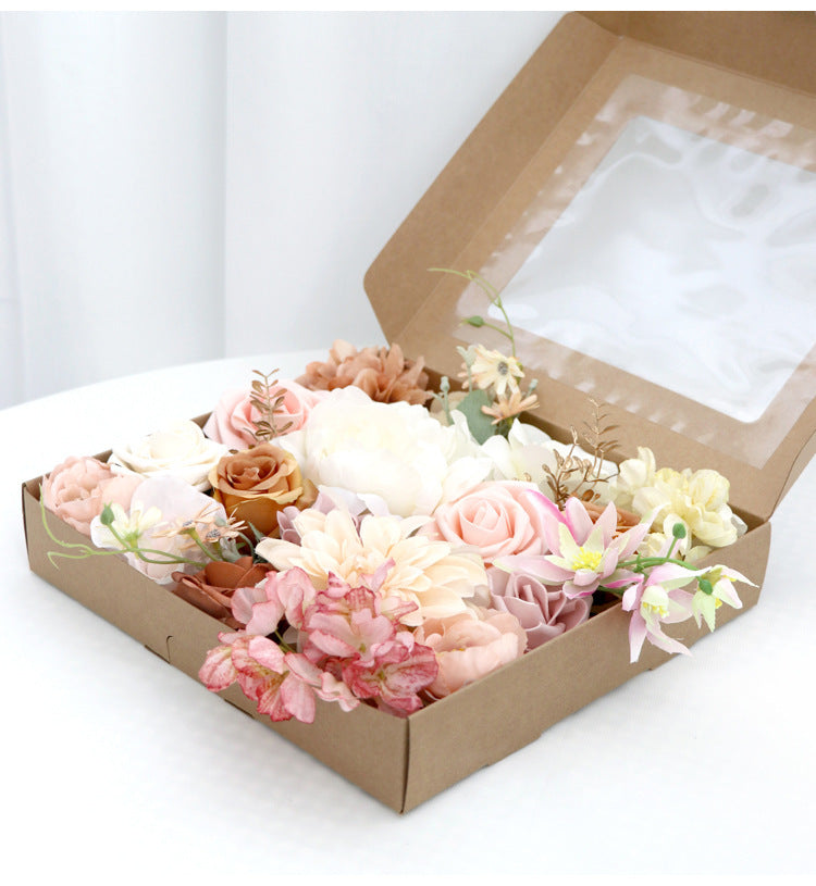 Flag Village Flower Box Wedding Birthday Party Gift Wedding Bridesmaid Bridal Bouquet