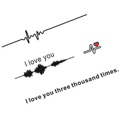 Flag Village Auto Tools Car Electrocardiogram Creative Sound Wave Chart Car Sticker