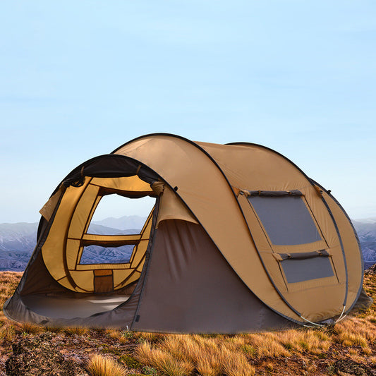 Flag Village Outdoor Automatic Tent 3-4 People Quickly  Building-free Boat Tent Multi-person Camping Park Tent Rainproof