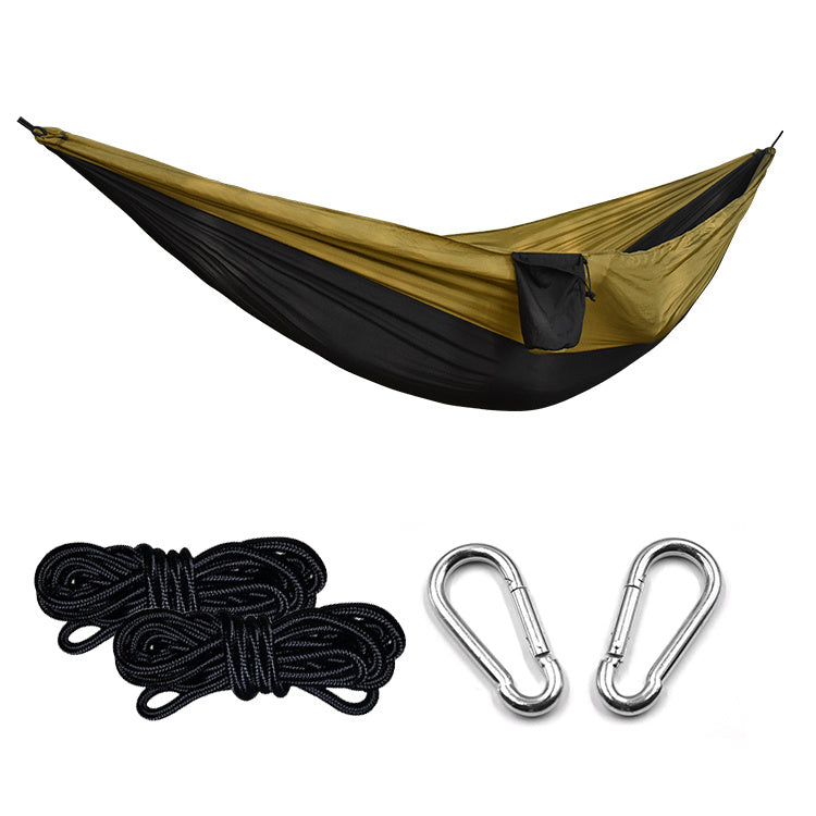 Flag Village Ultralight Outdoor Camping Nylon Hammock Sleep Swing Tree Bed Garden Furniture Hanging Double Hammock Chair Hangmat