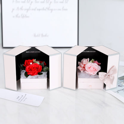 Flag Village Valentine's Day Creative Roses Jewelry Gift Box