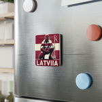 Flag Village Latvia National Flag Magnet 2" x 2"