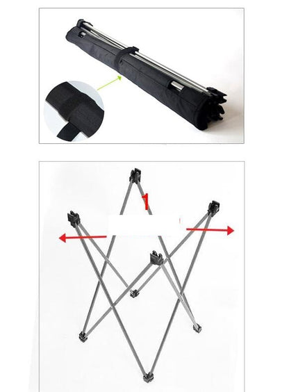 Flag Village Outdoor camping small folding table aviation light aluminum alloy portable picnic table