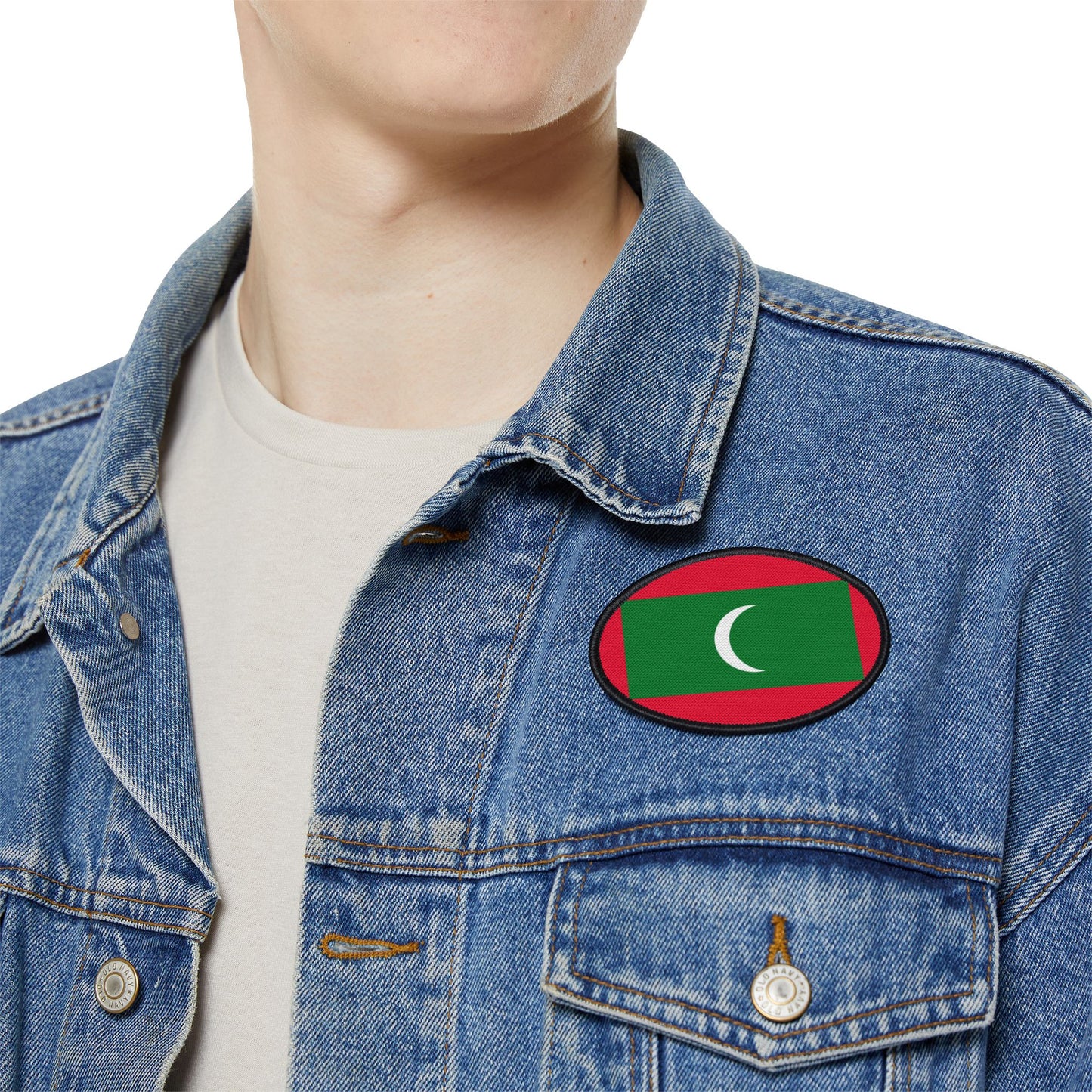 Flag Village Maldives Flag Embroidery Iron-On Patches