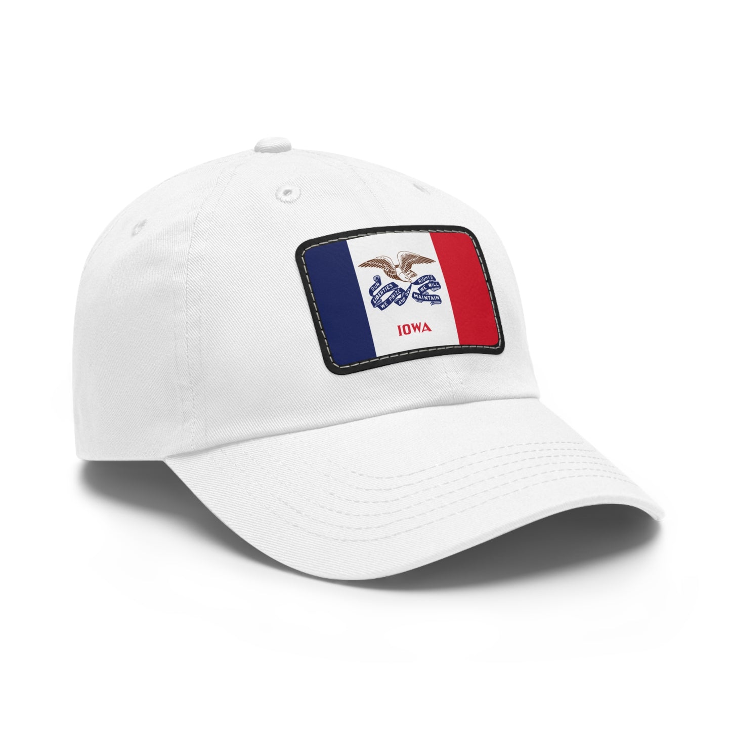 Flag Village USA Iowa State Flag Hat Cap with Leather Patch
