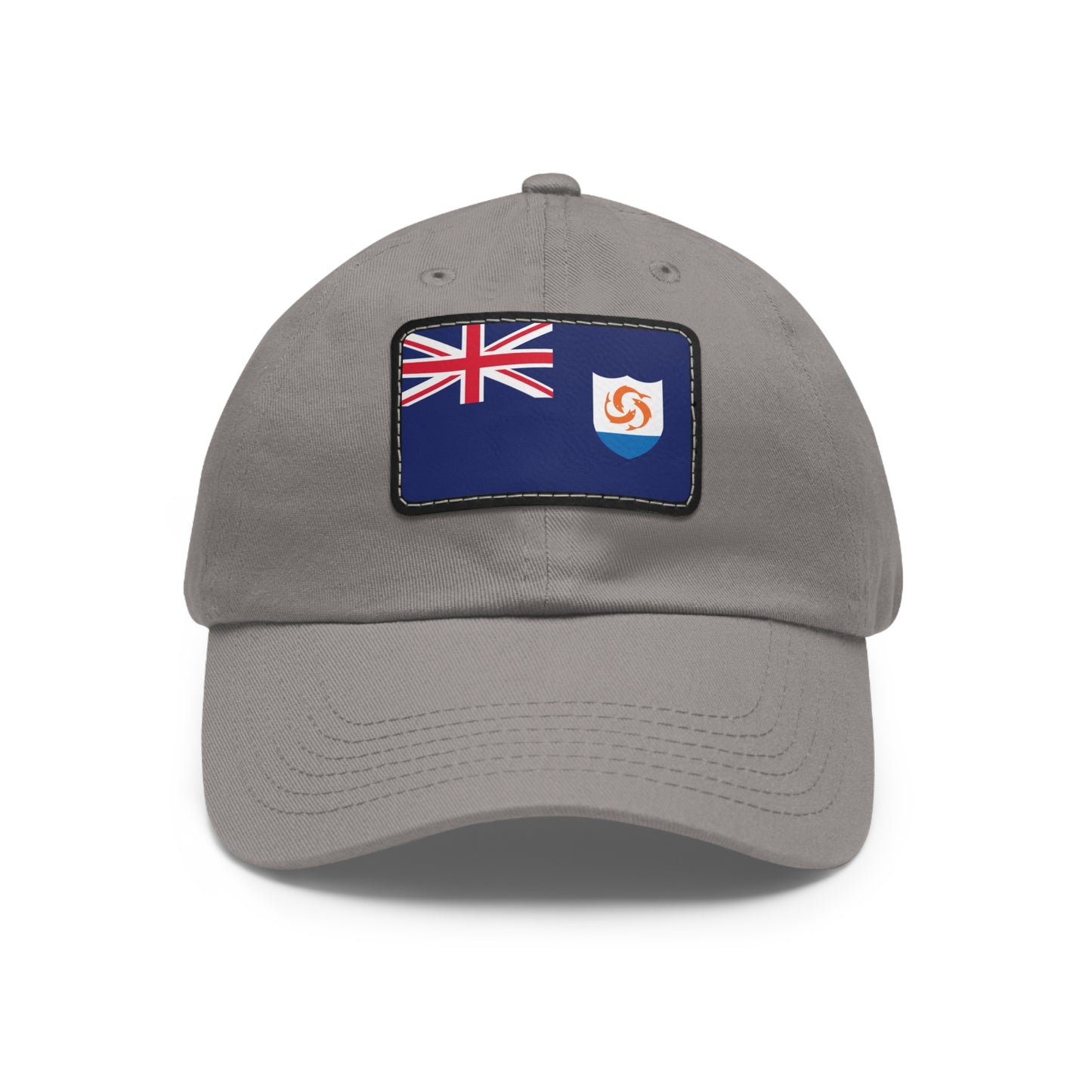 Flag Village Anguilla Flag Hat Cap with Leather Patch