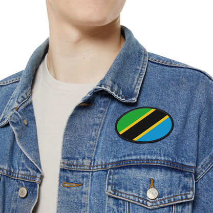 Flag Village Tanzania Flag Embroidery Iron-On Patches