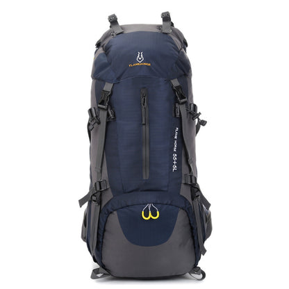 Flag Village Mountaineering waterproof outdoor sports nylon bag Wild camping backpack Rainproof 60L mountaineering bag wholesale