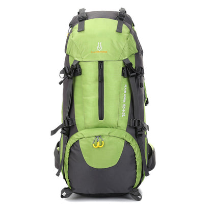 Flag Village Mountaineering waterproof outdoor sports nylon bag Wild camping backpack Rainproof 60L mountaineering bag wholesale