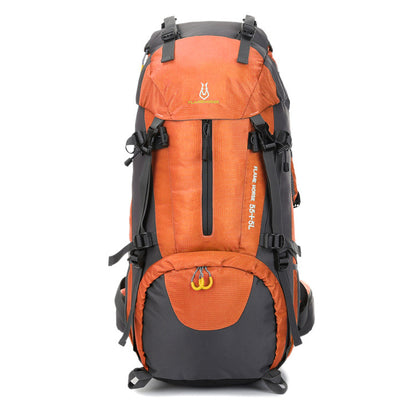 Flag Village Mountaineering waterproof outdoor sports nylon bag Wild camping backpack Rainproof 60L mountaineering bag wholesale
