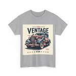 Flag Village USA Vintage Car Flag T-SHIRT Heavy Cotton Tee USA0019