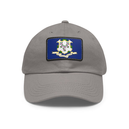 Flag Village USA Connecticut State Flag Hat Cap with Leather Patch