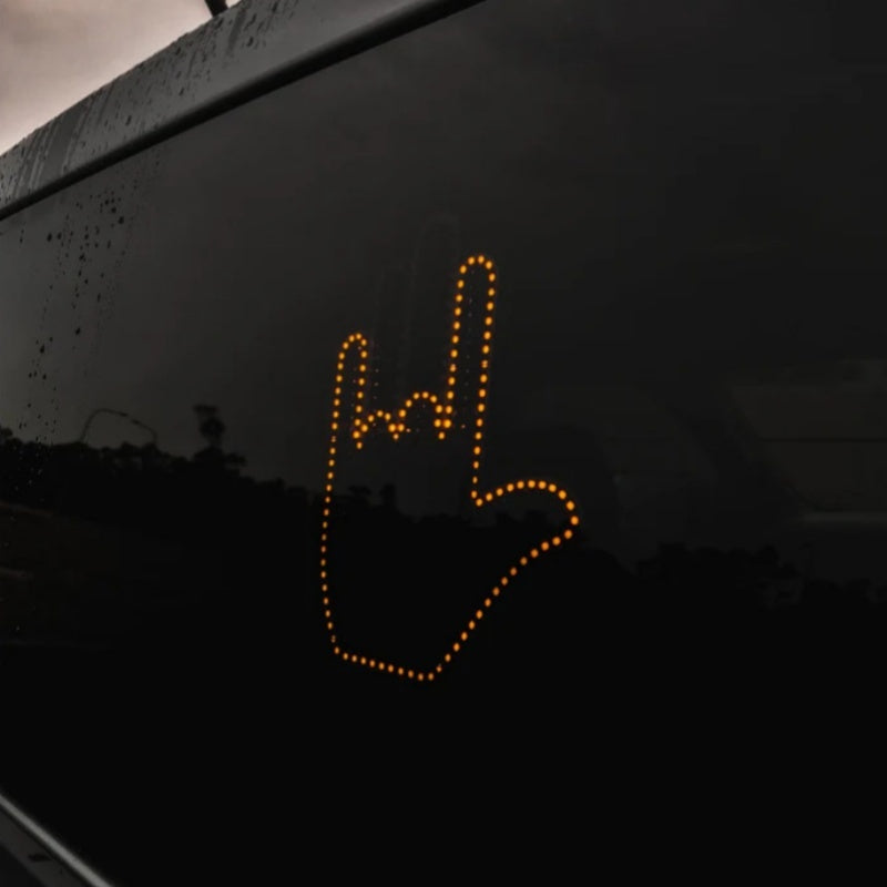 Flag Village Auto Tools Funny New LED Illuminated Gesture Light Car Finger Light With Remote Road Rage Signs Middle Finger Gesture Light Hand Lamp