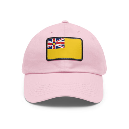 Flag Village Niue Flag Hat Cap with Leather Patch