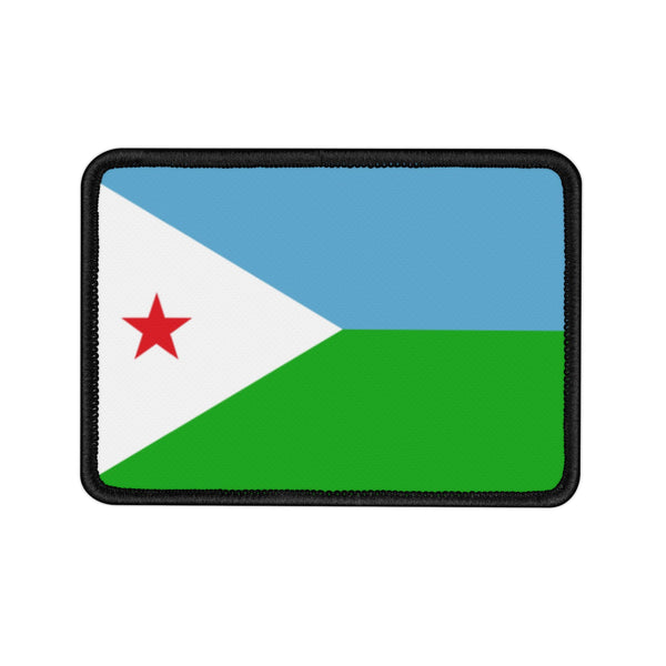 Flag Village Djibouti Flag Embroidered Iron-On Patch