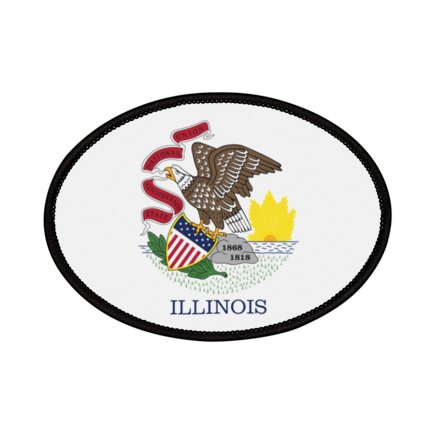 Flag Village Illinois State Flag Embroidery Iron-On Patches
