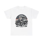 Flag Village USA Vintage Car Flag T-SHIRT Heavy Cotton Tee USA0011