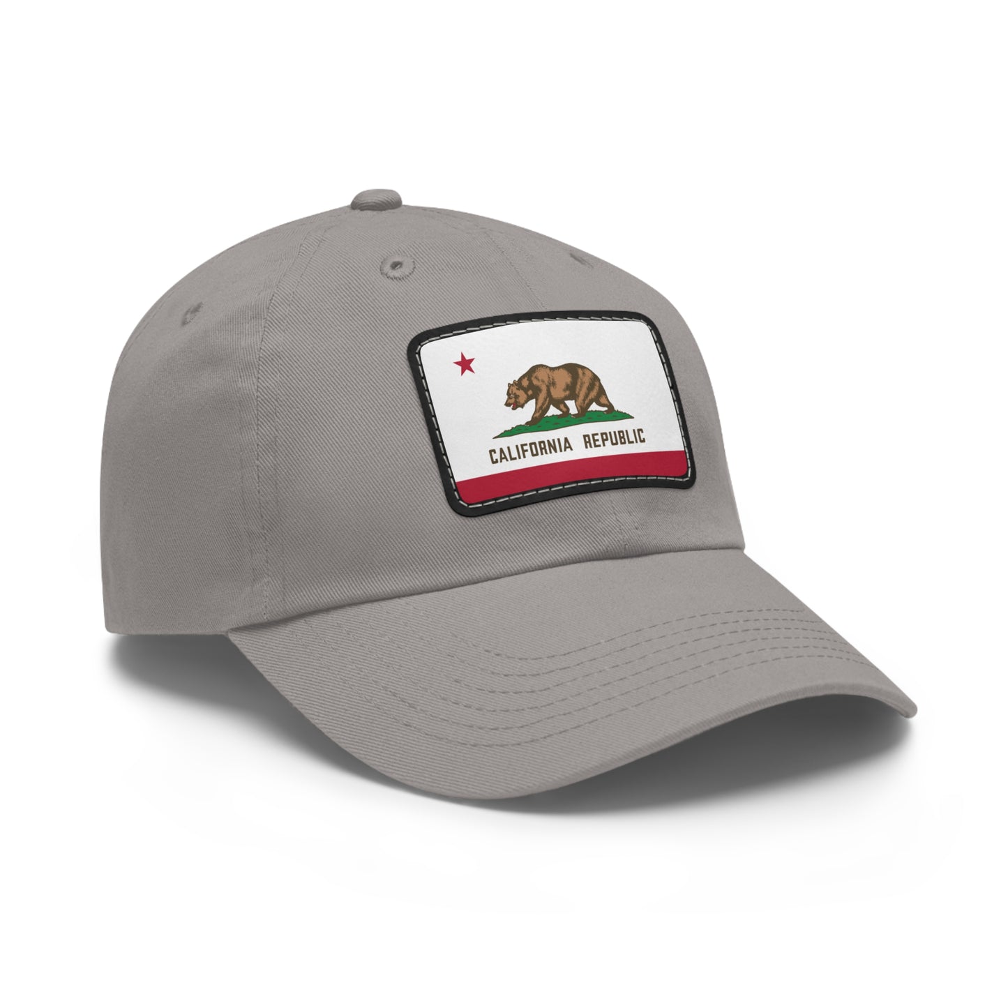 Flag Village USA California State Flag Hat Cap with Leather Patch