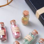 Flag Village Natural Gravel Drift Bottle Original Stone Gift Box Set DIY Wishing Bottle Crystal Specimen Souvenir