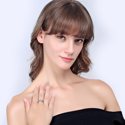 Flag Village New Fashion Crystal Rings for Women Gold Color Color Stainless Steel Jewerly Gifts