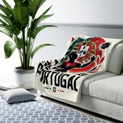 Flag Village Portugal Sporting Flag Sherpa Fleece Blanket PRT0009