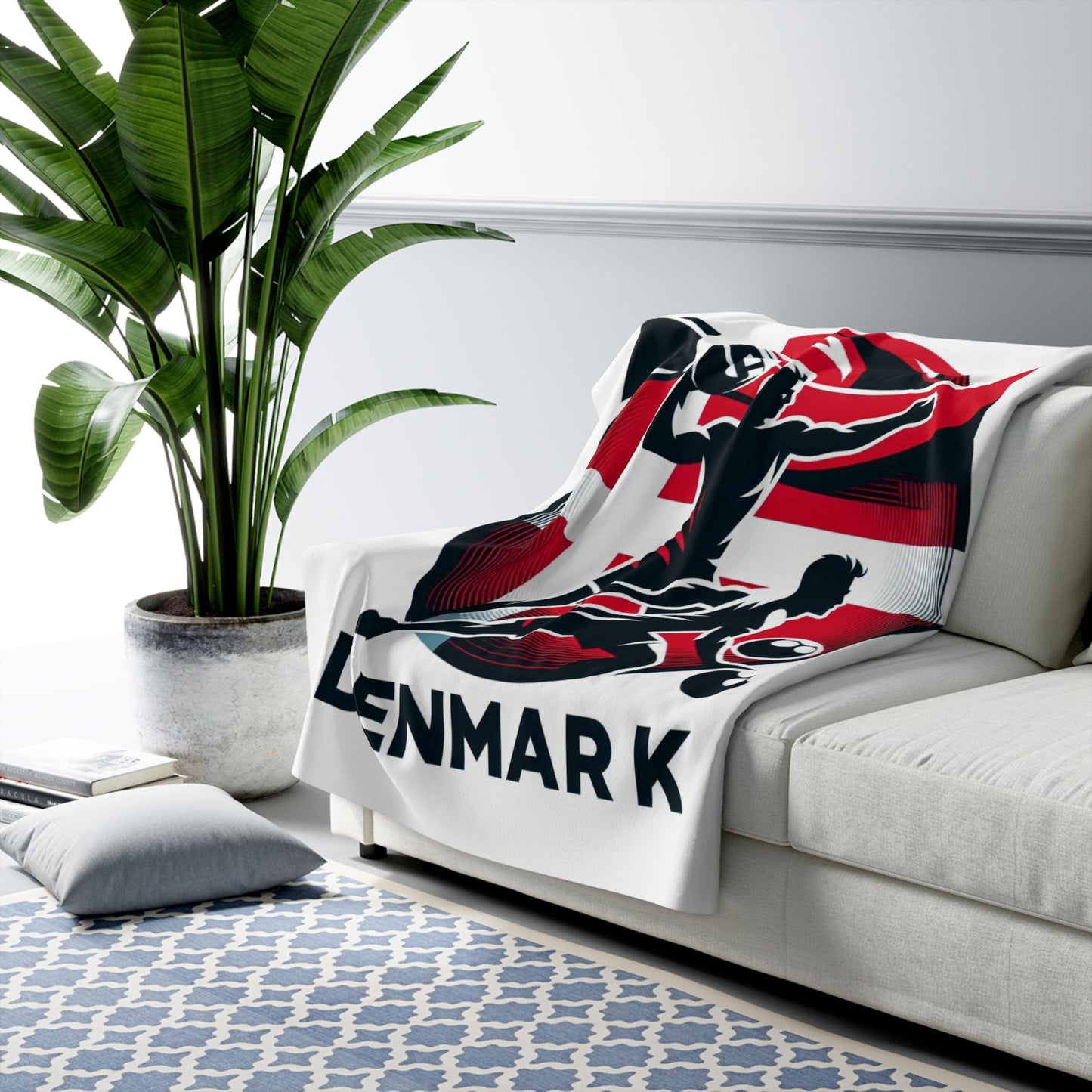 Flag Village Denmark Sporting Flag Sherpa Fleece Blanket DNK0008