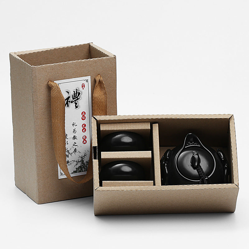 Flag Village Cheap Promotional  Ceramic Kung Fu Tea Set Gift Box