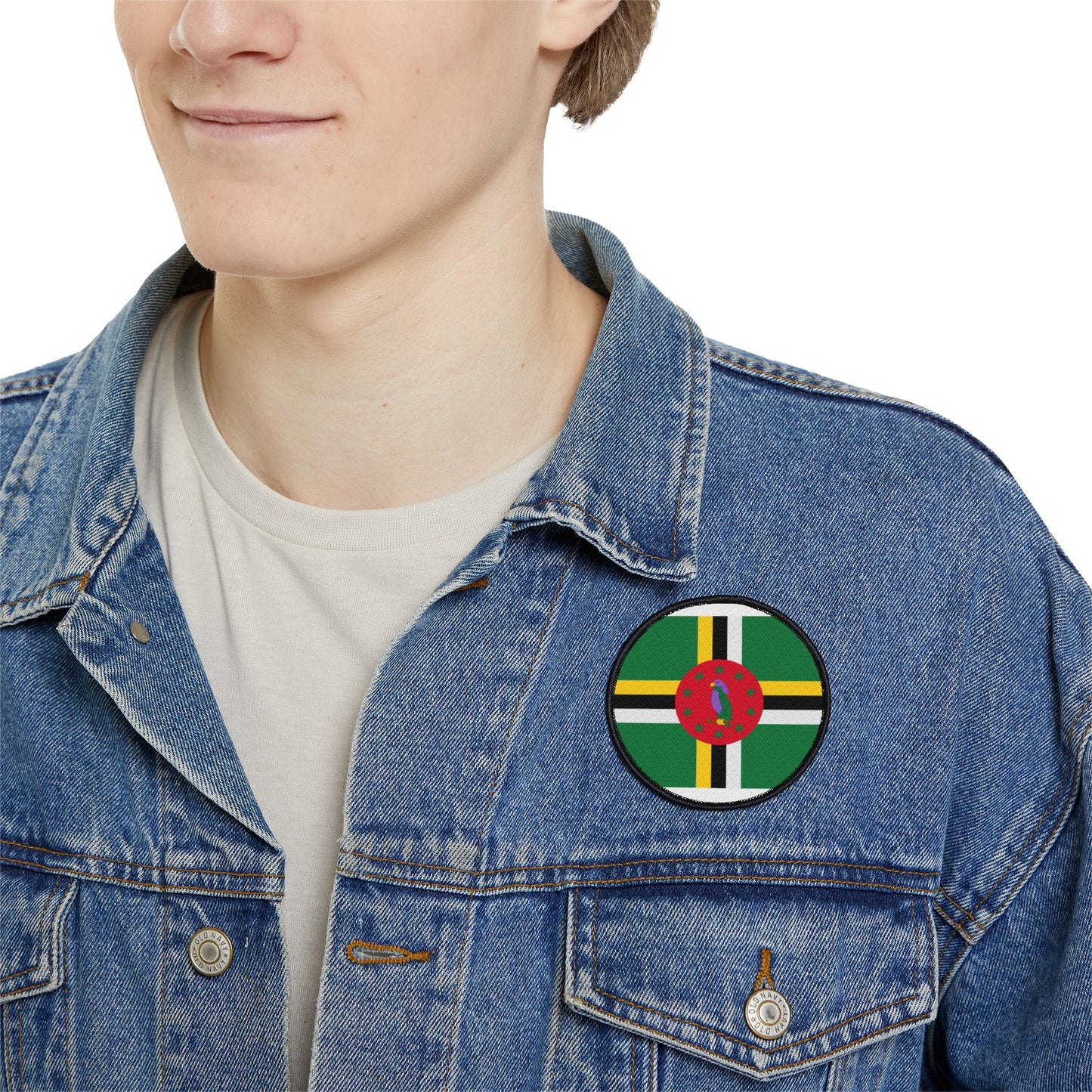Flag Village Dominica Flag Embroidery Iron-On Patches